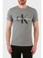 Erkek Core Monogram Slim Gri T-Shirt 1