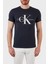 Erkek Core Monogram Slim Lacivert T-Shirt 1