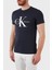 Erkek Core Monogram Slim Lacivert T-Shirt 2