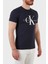 Erkek Core Monogram Slim Lacivert T-Shirt 3