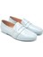 Olsen Mavi Kadın Kroko Baskılı Deri Loafer 1