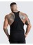 Work Hard Gorilla Gym Fitness Tank Top Sporcu Atleti Siyah 2