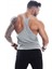 Erkek Gri Power Fitness Gym Tank Top Sporcu Atleti 2