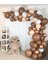Krom Gold Çikolata Kahve Ten ve Beyaz Balon Seti 100 Adet+5 mt Balon Zinciri 1