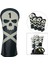 Kafatası Golf Başkanı Kapak Fairway Hibrid Sürücü Ahşap Kulübü Headcover Sleeve Guard No.1 (Yurt Dışından) 5