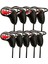 9 Adet Shark Pu Golf Demir Headcover Golf Kulübü Başkanı Koruyucu Aksesuar Siyah Kapakları (Yurt Dışından) 5