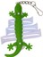 Golf Tee Tutucu Tees Topu Marker Taşınabilir Anahtarlık Yeşil Gecko Şekli (Yurt Dışından) 2