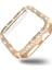 Apple Watch 4 38MM ile Uyumlu Sert Çerçeve Diamond Kapak Apple Watch 4 38MM Koruyucu Kılıf Rosegold 1