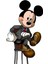 Canvas Mickey Mouse Sayılarla Boyama Seti Kasnaklı 40 x 50 cm 1