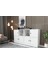 Rafli Dolapli Konsol Beyaz 130 cm KNS-1017-Ç 1