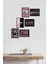 Black Pink 6 Parça Mdf Tablo 1