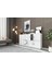 Dolapli Çekmeceli Sifonyer Beyaz 130 cm SFN-1028-Ç 3