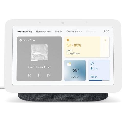 Google Nest Hub V2 Ekranlı Akıllı Kontrol Özellikleri ile Bağlantılı Ev Merkezi