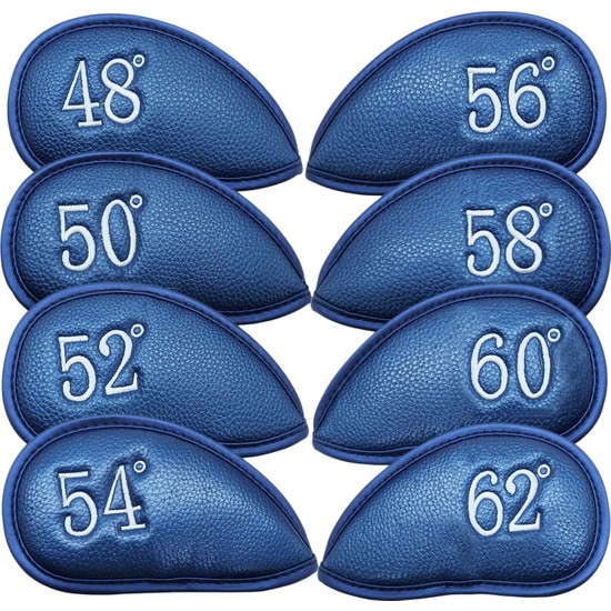 ST Decor Golf Demir Kafa Koruyucu Kılıfı Kapakları 8 Adet 1 Set Sorunsuz Fit Koruyucu Mavi (Yurt Dışından)