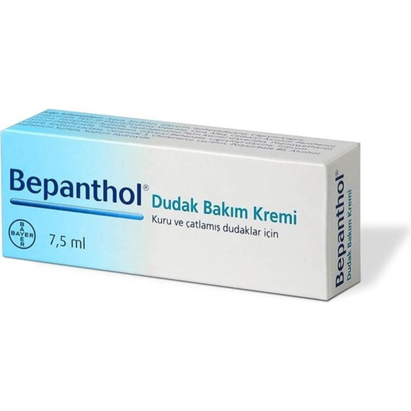 Bepanthol Dudak Bakım Kremi 7,5 ml Kuru ve Çatlamış Dudaklar İçin Özel Bakım