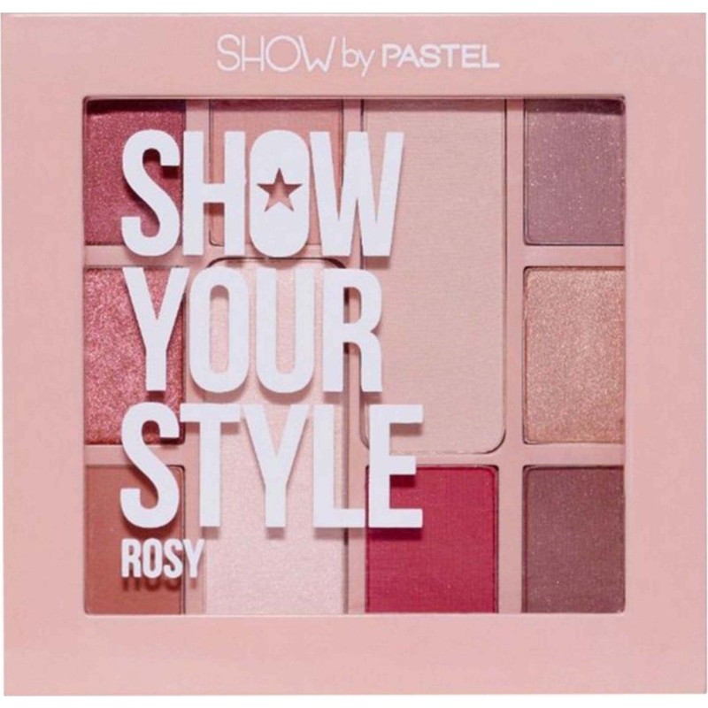 Pastel Show Your Style Rosy Göz Farı Paleti 10 Renk Pembe Tonları Uzun Süre Kalıcı Toz
