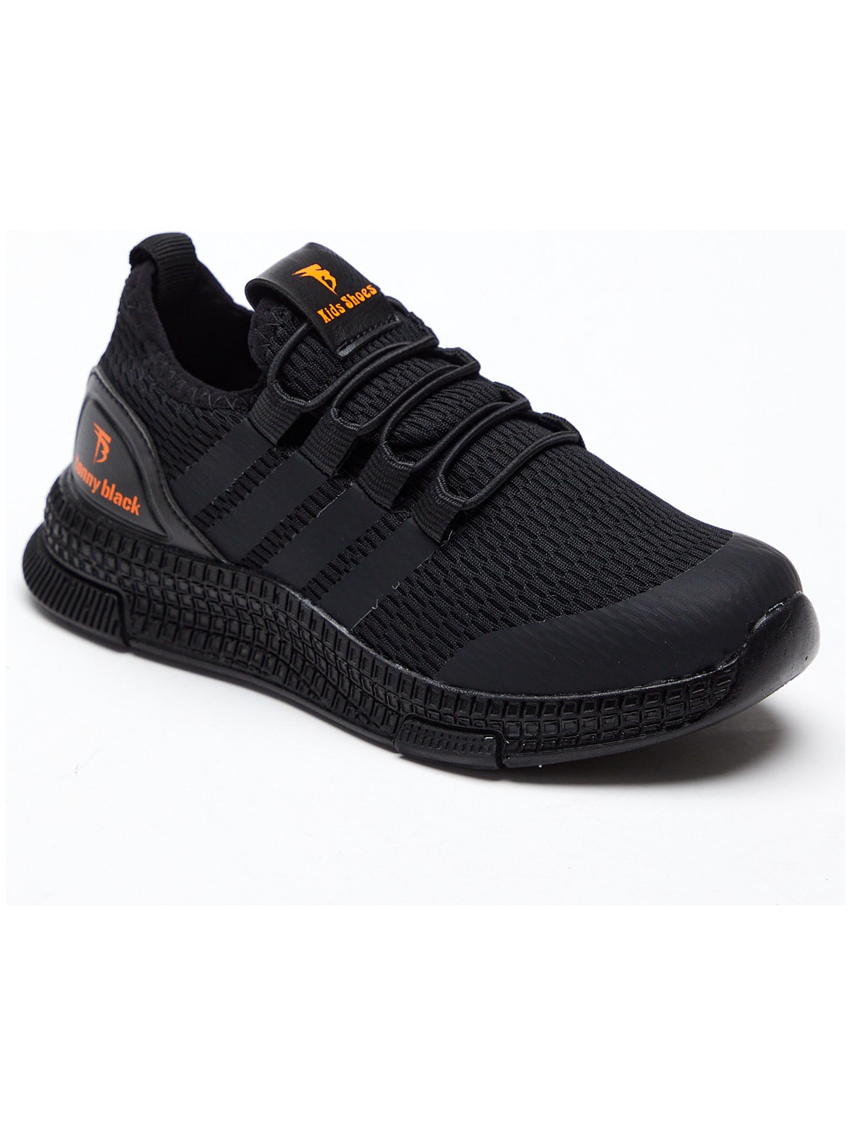 Tonny Black Çocuk Spor Ayakkabı Beyaz - Turuncu Renk Düz Taban Ortopedik Malzeme - Görsel 6