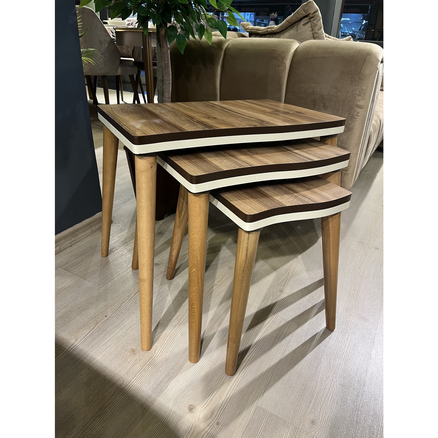 Kaya House 3’lü Zigon Sehpa Mdf Yüzey Gürgen Ayak Fiyatı