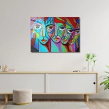 Art of Wall Artofwalldesign ''portre Güzellik Kadın Kübizm'' Cam Tablo Uv