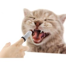 Cadia Evcil Hayvanlar için Parmak Diş Fırçası - Beyaz (Yurt Dışından)