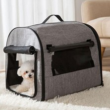 Cadia Taşınabilir Köpek Crate / Kedi Crate / Katlanabilir Pet Kennel Kapalı Açık Pet Ev Seyahat - Gri S  (Yurt Dışından)