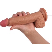 Extra Gerçekçi 21 cm 10 Modlu Titreşimli Realistik Penis