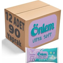 Islak Havlu 90 Yaprak - 12'li Set Plastik Kapaklı Papatya Özü