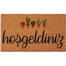 Paspas Yap Kaktüslü Hoşgeldiniz Yazılı Paspas