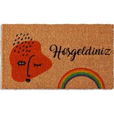 Paspas Yap Gökkuşağı Hoşgeldiniz Kapı Önü Paspası
