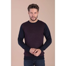 Ferraro Bisiklet Yaka Superfine Yün Kazak - Lacivert