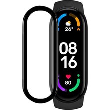 Yediseven Xiaomi Mi Band 6 Ekran Koruyucu 3D Kavisli Tam Kaplama Pmma