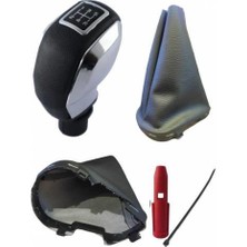 Moda Logan 2 Sandero 2 Krom Kapaklı Spor Vites Topuzu ve Körüğü Takım