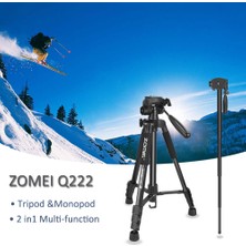 Sanlindou Zomei Tripod Q222 Monopod Kamera Standı Çok Fonksiyonlu Esnek Profesyonel Tripod Seyahat Smartphone Kamera İçin Dslr Projektör - Canlı Tripodlar (Yurt Dışından)