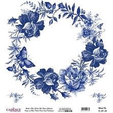 Cadence K011 Mavi Tonları Pirinç Dekopaj 30X30 Sanatsal Malzeme Özellikli Uygulama