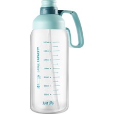 Zsykd 1.8l Plastik Su Kupası Ölçekli Büyük Kapasiteli Taşınabilir Saman Uzay Kupası Açık Spor Şişesi (Cam) (Yurt Dışından)