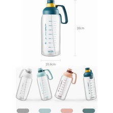 Zsykd 1.8l Plastik Su Kupası Ölçekli Büyük Kapasiteli Taşınabilir Saman Uzay Kupası Açık Spor Şişesi (Cam) (Yurt Dışından)