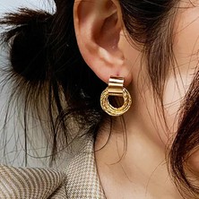 Cosita Gold Metal Çoklu Vintage Küpe