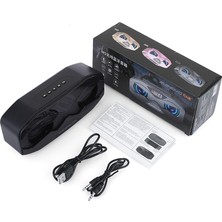 Szykd M5 Serin Baykuş Tasarım Bluetooth Hoparlör LED Flaş Kablosuz Hoparlör Fm Radyo Çalar Saat Tf Kart Siyah (Yurt Dışından)