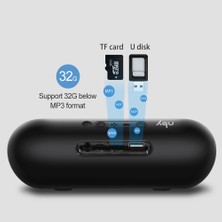 Szykd Nby 4070 Taşınabilir Bluetooth Hoparlör 3D Stereo Ses Surround Hoparlörler Destek Fm Tf Aux U-Disk Beyaz (Yurt Dışından)