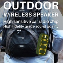 New Rixing NR-5018 Açık Taşınabilir Bluetooth Hoparlör Süpürgeli Arama / Tf Kart / Fm / U Disk Yeşil + Sarı (Yurt Dışından)