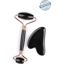 Megaw 2' Li Set Obsidyen Facial Roller + Gua Sha