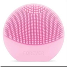 Titreşimli Silikonlu Yüz Temizleme Masaj Aleti Pembe