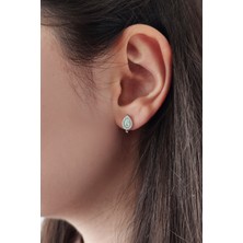 Parmas Design Damla Montür Kesim 925 Ayar Gümüş Kadın Küpe