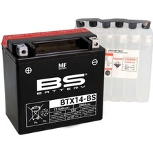 BS Battery Moto Guzzi Stone 750 Akü BTX14- Mf 2012-2014