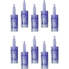 Megaw 10 'lu 42 Pin Dermapen A6 ve A1 Iğnesi Orijinal Dermapen Iğne Kartuşu Mavi Soket