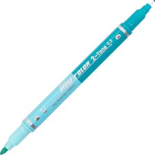 Dong-A My Color 2tone Çift Uçlu Keçeli Kalem Aquamarine-Blue Green 64/44