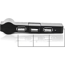 TamamElek Dönebilir 4portlu Mini USB Hub Veri Adaptörü Bağlayıcı Dizüstü Bilgisayar Için Yaratıcı USB