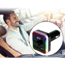 TamamElek Araç Bluetooth Fm Transmitter Cihazı Mp3 Çalar Araç Çakmaklık Şarj Soketi Müzik Kiti