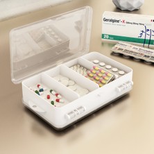 Pufwin Çok Amaçlı Çift Bölmeli Mini Ilaç Saklama Kutusu Organizer