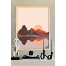 Özcanlar Çerçeve Çerçeveli Tablo Dekorasyon Tekli Çerçeve Soyut Botanik Baskı Yatak Odası Dekoru Oturma Odası Dekoru ÖZC-384